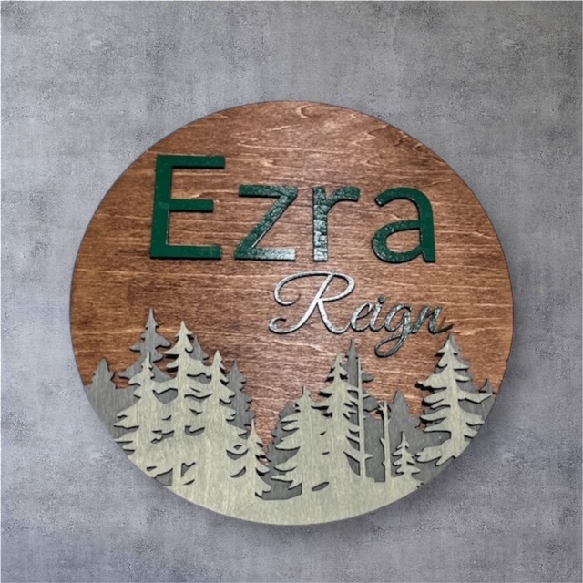 (image for) Custom - Baby Mountain Sign